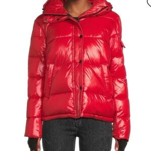 S13 Red Lacquer Puffer Jacket Size M